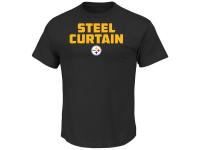 Men Pittsburgh Steelers Majestic Hot Phrase T-Shirt - Black