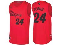 Men Portland Trail Blazers #24 Mason Plumlee Red 2016 Christmas Day NBA Swingman Jersey