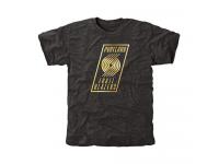 Men Portland Trail Blazers Gold Collection Tri-Blend T-Shirt Black