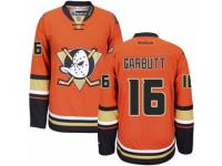 Men Reebok Anaheim Ducks #16 Ryan Garbutt Premier Orange Third NHL Jersey