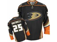 Men Reebok Anaheim Ducks #25 Mike Santorelli Premier Black Home NHL Jersey