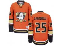 Men Reebok Anaheim Ducks #25 Mike Santorelli Premier Orange Third NHL Jersey