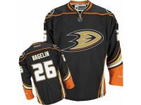 Men Reebok Anaheim Ducks #26 Carl Hagelin Premier Black Home NHL Jersey