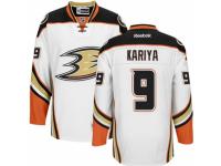 Men Reebok Anaheim Ducks #9 Paul Kariya Premier White Away NHL Jersey