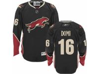 Men Reebok Arizona Coyotes #16 Max Domi Premier Black Third NHL Jersey