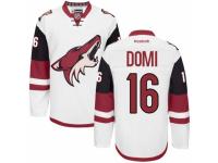 Men Reebok Arizona Coyotes #16 Max Domi Premier White Away NHL Jersey