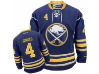 Men Reebok Buffalo Sabres #4 Josh Gorges Premier Navy Blue Home NHL Jersey