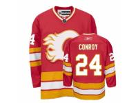 Men Reebok Calgary Flames #24 Craig Conroy Premier Red Third NHL Jersey