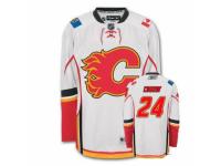 Men Reebok Calgary Flames #24 Craig Conroy Premier White Away NHL Jersey
