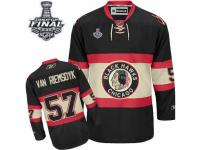 Men Reebok Chicago Blackhawks #57 Trevor Van Riemsdyk Premier Black New Third 2015 Stanley Cup Patch NHL Jersey