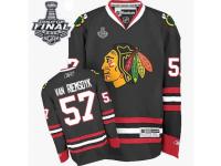 Men Reebok Chicago Blackhawks #57 Trevor Van Riemsdyk Premier Black Third 2015 Stanley Cup Patch NHL Jersey