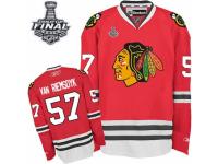 Men Reebok Chicago Blackhawks #57 Trevor Van Riemsdyk Premier Red Home 2015 Stanley Cup Patch NHL Jersey