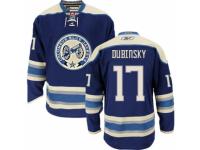Men Reebok Columbus Blue Jackets #17 Brandon Dubinsky Premier Navy Blue Third NHL Jersey