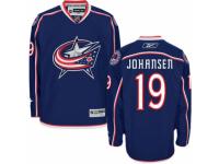 Men Reebok Columbus Blue Jackets #19 Ryan Johansen Premier Navy Blue Home NHL Jersey
