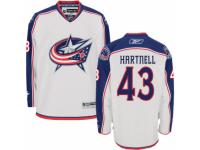 Men Reebok Columbus Blue Jackets #43 Scott Hartnell Premier White Away NHL Jersey