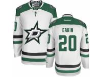 Men Reebok Dallas Stars #20 Cody Eakin Premier White Away NHL Jersey