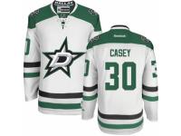 Men Reebok Dallas Stars #30 Jon Casey Premier White Away NHL Jersey