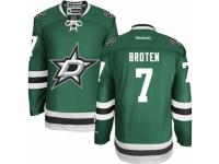 Men Reebok Dallas Stars #7 Neal Broten Authentic Green Home NHL Jersey