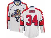 Men Reebok Florida Panthers #34 James Reimer Premier White Away NHL Jersey