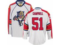Men Reebok Florida Panthers #51 Brian Campbell Premier White Away NHL Jersey