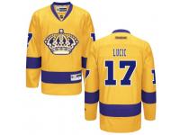 Men Reebok Los Angeles Kings #17 Milan Lucic Premier Gold Alternate NHL Jersey