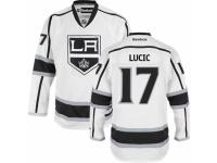 Men Reebok Los Angeles Kings #17 Milan Lucic Premier White Away NHL Jersey