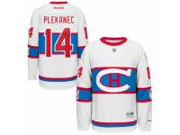 Men Reebok Montreal Canadiens #14 Tomas Plekanec Premier White 2016 Winter Classic NHL Jersey