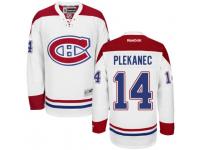 Men Reebok Montreal Canadiens #14 Tomas Plekanec Premier White Away NHL Jersey