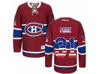 Men Reebok Montreal Canadiens #31 Carey Price Premier Red USA Flag Fashion NHL Jersey