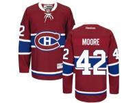 Men Reebok Montreal Canadiens #42 Dominic Moore Premier Red Home NHL Jersey