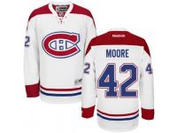 Men Reebok Montreal Canadiens #42 Dominic Moore Premier White Away NHL Jersey