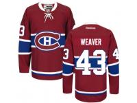 Men Reebok Montreal Canadiens #43 Mike Weaver Authentic Red Home NHL Jersey