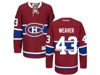 Men Reebok Montreal Canadiens #43 Mike Weaver Premier Red Home NHL Jersey