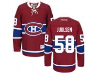 Men Reebok Montreal Canadiens #58 Noah Juulsen Premier Red Home NHL Jersey