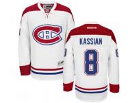 Men Reebok Montreal Canadiens #8 Zack Kassian Premier White Away NHL Jersey