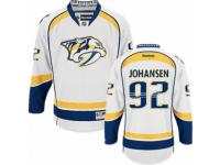Men Reebok Nashville Predators #92 Ryan Johansen Premier White Away NHL Jersey