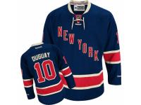 Men Reebok New York Rangers #10 Ron Duguay Premier Navy Blue Third NHL Jersey