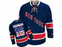 Men Reebok New York Rangers #16 Derick Brassard Premier Navy Blue USA Flag Fashion NHL Jersey