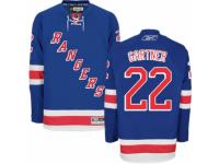 Men Reebok New York Rangers #22 Mike Gartner Premier Royal Blue Home NHL Jersey