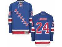 Men Reebok New York Rangers #24 Oscar Lindberg Premier Royal Blue Home NHL Jersey