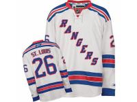 Men Reebok New York Rangers #26 Martin St. Louis Premier White Away NHL Jersey