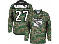 Men Reebok New York Rangers #27 Ryan McDonagh Camo Veterans Day Practice NHL Jersey