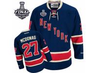 Men Reebok New York Rangers #27 Ryan McDonagh Premier Navy Blue Third 2014 Stanley Cup Patch NHL Jersey