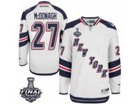 Men Reebok New York Rangers #27 Ryan McDonagh Premier White 2014 Stadium Series 2014 Stanley Cup Patch NHL Jersey