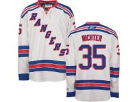 Men Reebok New York Rangers #35 Mike Richter Premier White Away NHL Jersey