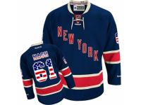 Men Reebok New York Rangers #61 Rick Nash Navy Blue USA Flag Fashion NHL Jersey