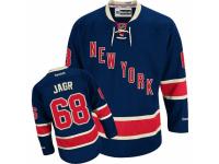 Men Reebok New York Rangers #68 Jaromir Jagr Premier Navy Blue Third NHL Jersey