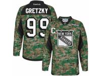 Men Reebok New York Rangers #99 Wayne Gretzky Premier Camo Veterans Day Practice NHL Jersey