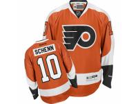 Men Reebok Philadelphia Flyers #10 Brayden Schenn Premier Orange Home NHL Jersey