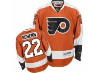 Men Reebok Philadelphia Flyers #22 Luke Schenn Premier Orange Home NHL Jersey